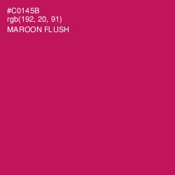 #C0145B - Maroon Flush Color Image