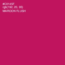 #C0145F - Maroon Flush Color Image