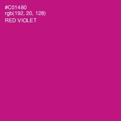 #C01480 - Red Violet Color Image