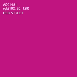 #C01481 - Red Violet Color Image