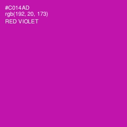 #C014AD - Red Violet Color Image