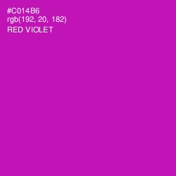 #C014B6 - Red Violet Color Image