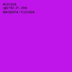 #C015EA - Magenta / Fuchsia Color Image