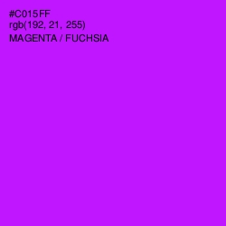 #C015FF - Magenta / Fuchsia Color Image