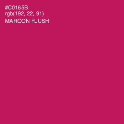 #C0165B - Maroon Flush Color Image