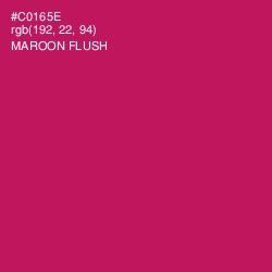 #C0165E - Maroon Flush Color Image