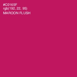 #C0165F - Maroon Flush Color Image