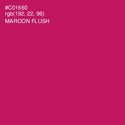 #C01660 - Maroon Flush Color Image