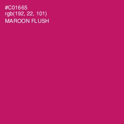 #C01665 - Maroon Flush Color Image