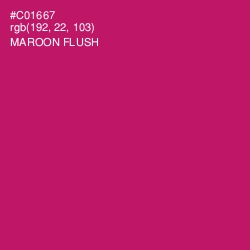 #C01667 - Maroon Flush Color Image