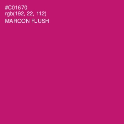 #C01670 - Maroon Flush Color Image