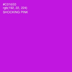 #C016E0 - Shocking Pink Color Image