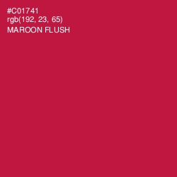 #C01741 - Maroon Flush Color Image