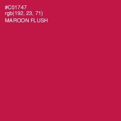 #C01747 - Maroon Flush Color Image
