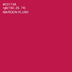 #C0174A - Maroon Flush Color Image