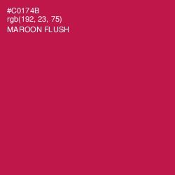 #C0174B - Maroon Flush Color Image