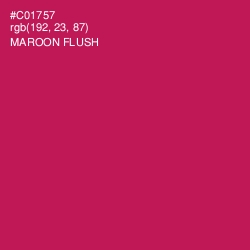 #C01757 - Maroon Flush Color Image