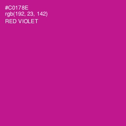 #C0178E - Red Violet Color Image