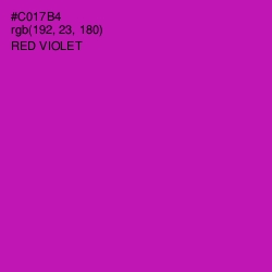 #C017B4 - Red Violet Color Image