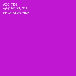 #C017D3 - Shocking Pink Color Image