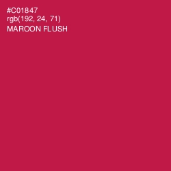 #C01847 - Maroon Flush Color Image