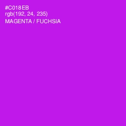 #C018EB - Magenta / Fuchsia Color Image