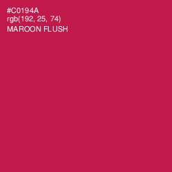 #C0194A - Maroon Flush Color Image