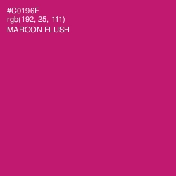 #C0196F - Maroon Flush Color Image