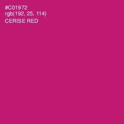 #C01972 - Cerise Red Color Image