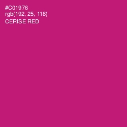 #C01976 - Cerise Red Color Image