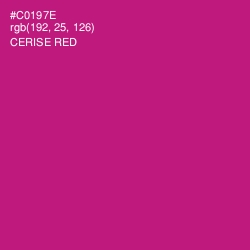 #C0197E - Cerise Red Color Image