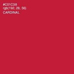 #C01C38 - Cardinal Color Image