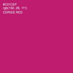 #C01C6F - Cerise Red Color Image