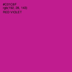 #C01C8F - Red Violet Color Image