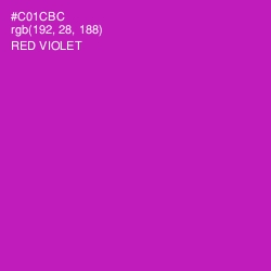 #C01CBC - Red Violet Color Image