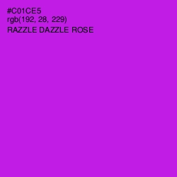 #C01CE5 - Razzle Dazzle Rose Color Image