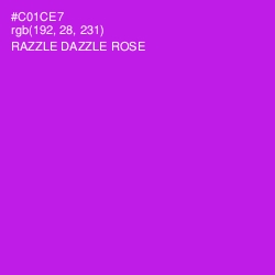 #C01CE7 - Razzle Dazzle Rose Color Image