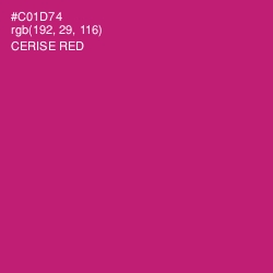 #C01D74 - Cerise Red Color Image