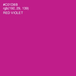 #C01D8B - Red Violet Color Image