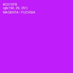 #C01DFB - Magenta / Fuchsia Color Image