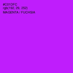 #C01DFC - Magenta / Fuchsia Color Image