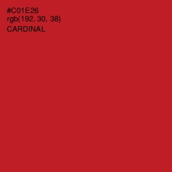 #C01E26 - Cardinal Color Image