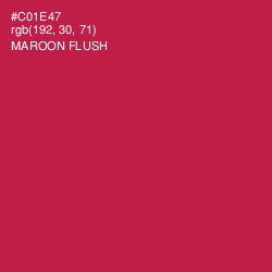 #C01E47 - Maroon Flush Color Image