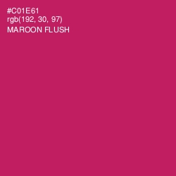 #C01E61 - Maroon Flush Color Image