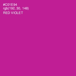#C01E94 - Red Violet Color Image