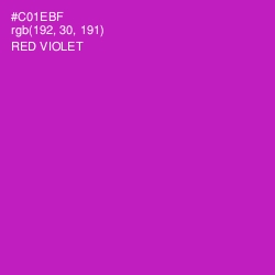 #C01EBF - Red Violet Color Image