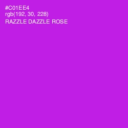 #C01EE4 - Razzle Dazzle Rose Color Image