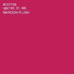 #C01F58 - Maroon Flush Color Image