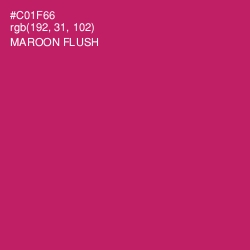 #C01F66 - Maroon Flush Color Image