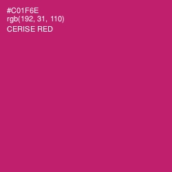 #C01F6E - Cerise Red Color Image